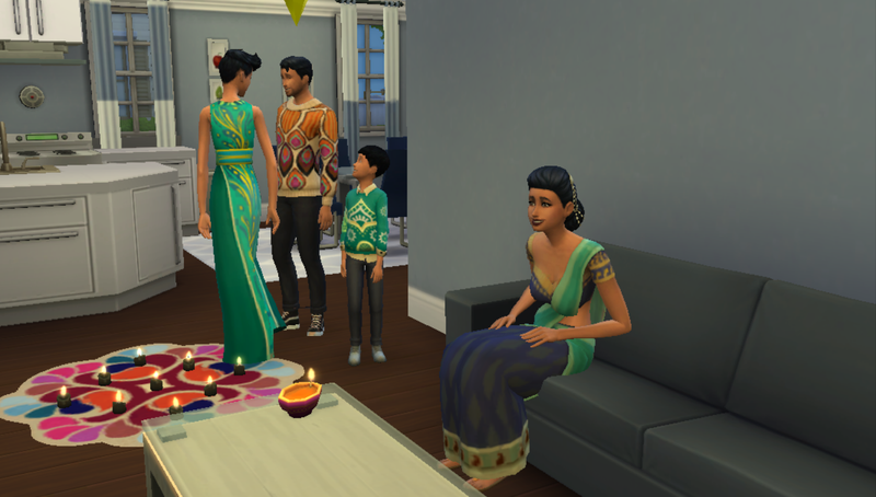 Illustration for article titled The New Sims Diwali Decorations Inspired Me To Finally Celebrate The Holiday